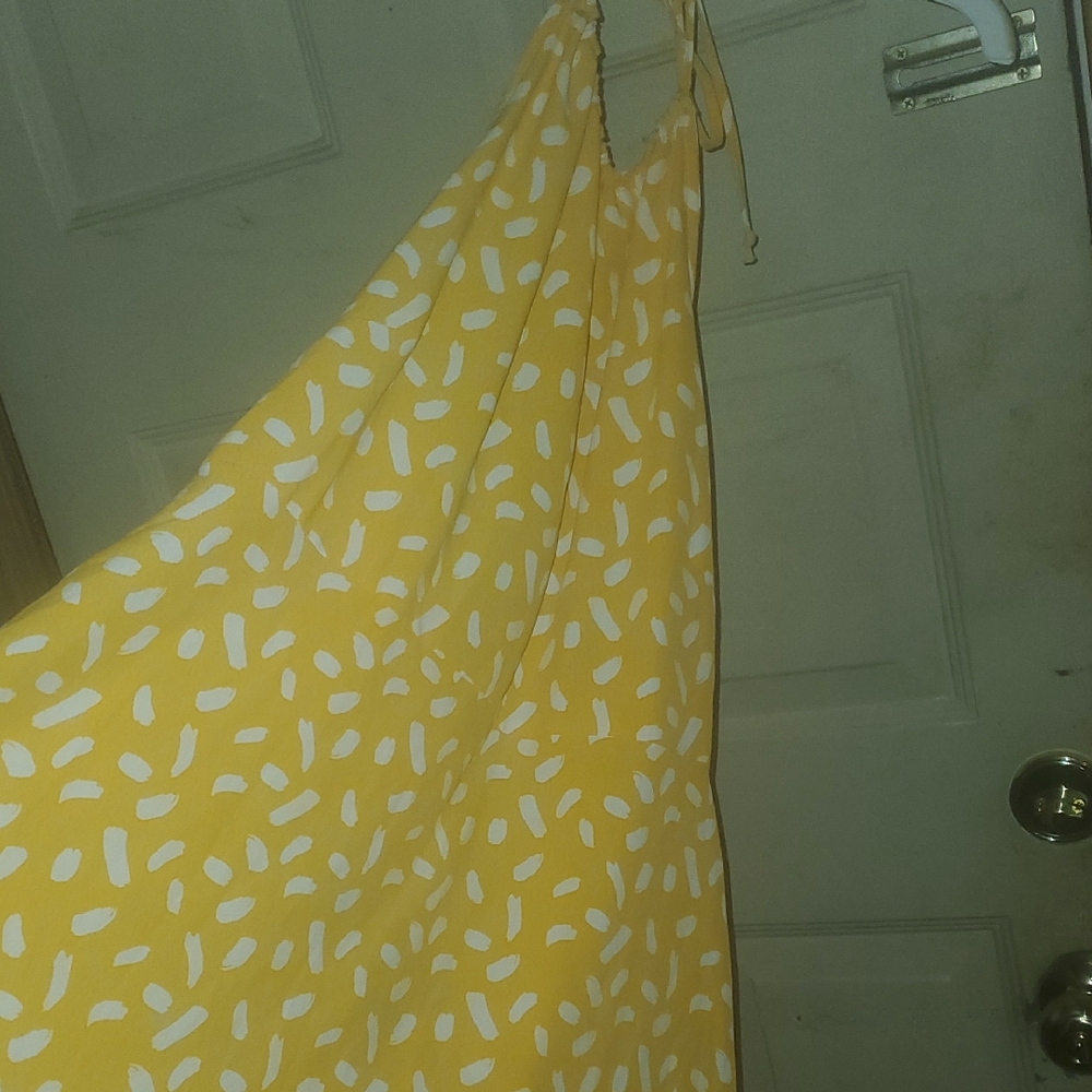 Lily Rose Yellow and White A-Line Skirt